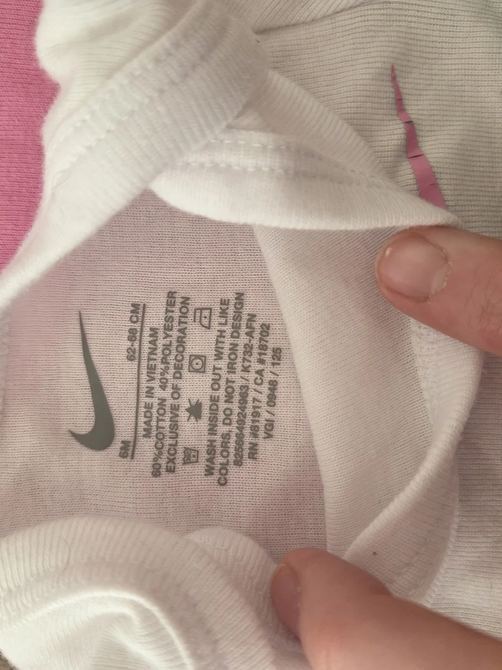 Nike Girls Pink and White Long & Short Sleeve Onesies - Swoosh Set